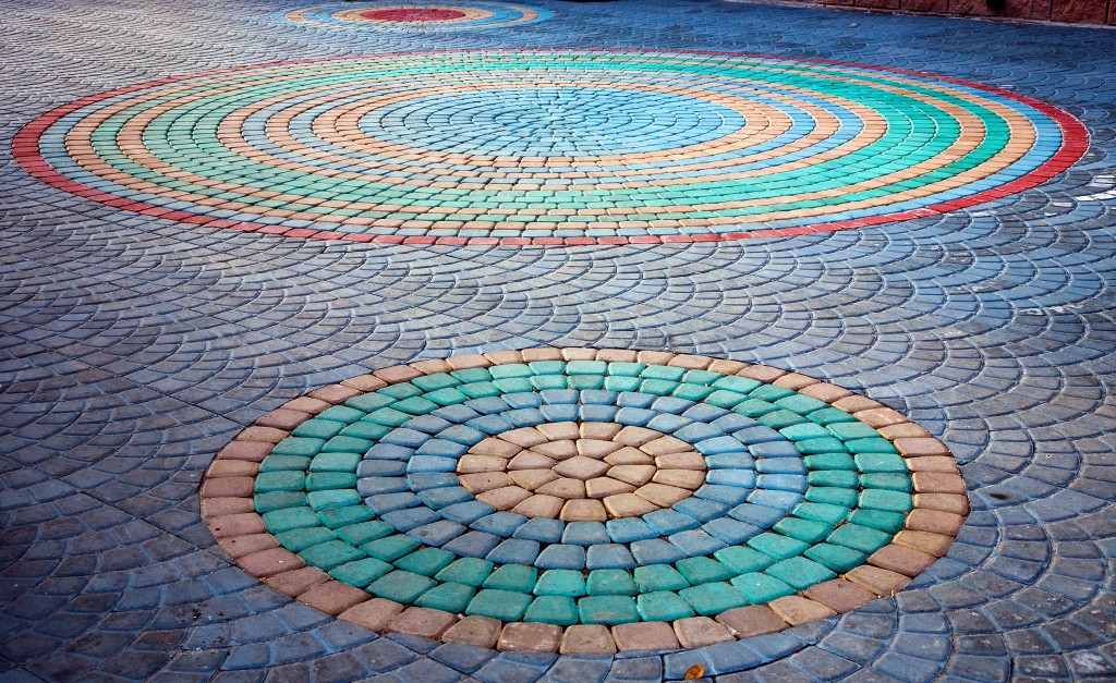 Тротуарная плитка круговая 